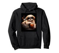 Shih Tzu Iced Coffee Late Night Chill Dog Lover Apparel Sudadera con Capucha