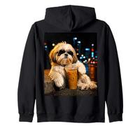 Shih Tzu Iced Coffee Late Night Chill Dog Lover Apparel Sudadera con Capucha