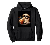 Shih Tzu Iced Coffee Late Night Chill Dog Lover Apparel Sudadera con Capucha