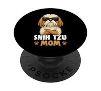 Shih Tzu Mamá Perro PopSockets PopGrip Adhesivo