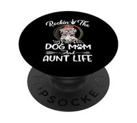 Shih Tzu Mecedora el Perro mamá y tía Vida día de la Madre PopSockets PopGrip Adhesivo