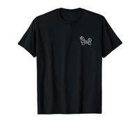 Shih Tzu Minimalista Line Art Love Lover Badge Camiseta