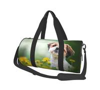 Shih Tzu Pequeños Perros Lindos Cachorro Rizado Mascotas Campo, Bolsa de Viaje de Gran Capacidad, Bolso Redondo, Bolsa de Viaje Deportiva, Bolsa de Mano, Bolsa de Fitness