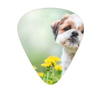 Shih Tzu Pequeños Perros Lindos Cachorros Rizados Mascotas Campo,12 púas de guitarra, 3 grosores diferentes para guitarra acústica, bajo y ukelele