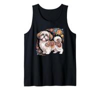 Shih Tzu Perro Shihtzu Perro Flores Flores Shitzhu Shih Tzu Camiseta sin Mangas