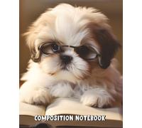 Shih Tzu Puppy Journal: Cute Dog Cover with Wide Ruled Pages, Paw Print Interior, Matte Finish, 7.5 x 9.25 School Writing Book Gifts