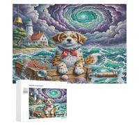 Shih Tzu Puzzle 300 Piezas Creativo Circular Linda Mascota Animals Rompecabezas Familiar para Adultos Y Niños A 12 Años 3D Maquetas Construir Aliviar Estrés 300 PCS