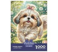 Shih Tzu Puzzle De 1000 Piezas De Impresión De Alta Definición Estilo Clásico para Niños Regalos A Partir De 14 Años 52x38cm/1000pcs