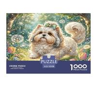 Shih Tzu Puzzles 1000 Pieza para Adultos Puzzle Juego for The Whole para Mujeres, Regalos para Hombres Cartón 100% Reciclado Decoración del Hogar 52x38cm/1000pcs