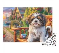 Shih Tzu Rompecabezas Premium 1000 Piezas - Piezas Resistentes, Diversión Familiar, Póster Incluido, Embalaje Lujo, 70x50cm/1000pcs
