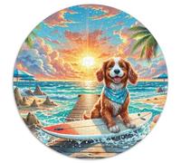 Shih Tzu Rompecabezas Redondo 1000p Adultos-Niños Good Friend Partner Pet Circular Puzzle Niños: Decoración Hogar Infantil Imposible 3D Cartón 1000pcs (67.5x67.5cm)