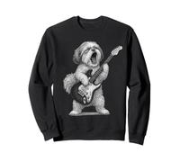 Shih Tzu Tocar Guitarra Rock Música Amante de Sudadera