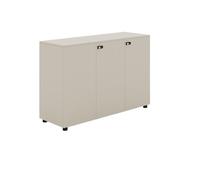 Shihan-2015 Cajonera de Oficina Archivador de Madera de Tres Puertas, Gris y Blanco, con Cerradura, for Sala de conferencias, despensa y Oficina. Información de Almacenamiento. Gabinete de Archivos