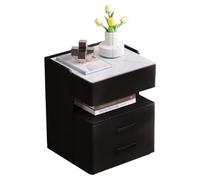 Shihan-2015 Pecho de cabecera Mesita de Noche con Caja Fuerte Oculta, mesita de Noche con cajones, Mesa Auxiliar Moderna for Dormitorio Mesa de Noche(Negro)
