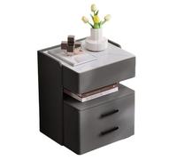 Shihan-2015 Pecho de cabecera Mesita de Noche con Caja Fuerte Oculta, mesita de Noche con cajones, Mesa Auxiliar Moderna for Dormitorio Mesa de Noche(Dark Grey)