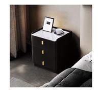 Shihan-2015 Pecho de cabecera Mesita de Noche de Madera con Caja Fuerte, Mesa Auxiliar Moderna con cajones, mesita de Noche de Granja for Dormitorio, Sala de Estar, Dormitorio Mesa de Noche(Negro)