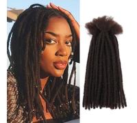SHIHERESH Dreadlock Extensions Synthetic Hair 0.4cm Width 30 Strands Soft Dreads Extensions Dreads Loc Reggae Hippie Handmade Dreadlock Extensions for Women/Men (4#, 12inch)