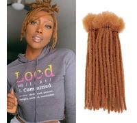 SHIHERESH Dreadlock Extensions Synthetic Hair 0.4cm Width 30 Strands Soft Dreads Extensions Dreads Loc Reggae Hippie Handmade Dreadlock Extensions for Women/Men (30#, 12inch)