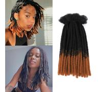 SHIHERESH Dreadlock Extensions Synthetic Hair 0.4cm Width 30 Strands Soft Dreads Extensions Dreads Loc Reggae Hippie Handmade Dreadlock Extensions for Women/Men (1B/30, 8inch)