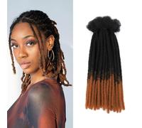 SHIHERESH Dreadlock Extensions Synthetic Hair 0.4cm Width 30 Strands Soft Dreads Extensions Dreads Loc Reggae Hippie Handmade Dreadlock Extensions for Women/Men (1B/30, 12inch)