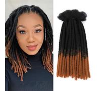 SHIHERESH Dreadlock Extensions Synthetic Hair 0.4cm Width 30 Strands Soft Dreads Extensions Dreads Loc Reggae Hippie Handmade Dreadlock Extensions for Women/Men (1B/30, 14inch)