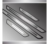SHIHUAFADACAI 4 Piezas Protectores Umbral Puerta Coche para Renault Clio 5 2025 2024 2023, Acero Inoxidable Estribos Puerta, Accesorio de decoración de Estilo, Coche Accesorio,Silver