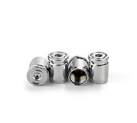 SHIHUAFADACAI 4 Piezas Tapones de Válvula de Aleación de Aluminio para Citroen C4 2020-2024, Tapones Antipolvo para Neumáticos de Coche, Tapones para Coche con Junta,Silver