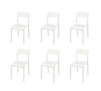 SHIITO | 6 Sillas de Cocina Bryan | 77 X 40 X 47 - Blanco | Moderna y Funcional para Cualquier Espacio | Descubre Nuestra Silla Blanca con Diseño Minimalista y Ergonómico