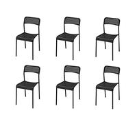 SHIITO | 6 Sillas de Cocina Bryan | 77 X 40 X 47 - Negro | Moderna y Funcional para Cualquier Espacio | Descubre Nuestra Silla Blanca con Diseño Minimalista y Ergonómico