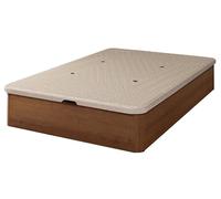 Shiito - Canapé Abatible Altea 150x190 cm Gran Capacidad Tapa 3D Transpirable Nogal