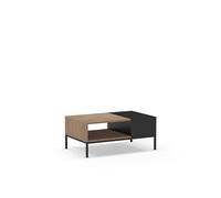 SHIITO MARCKERIC | Modelo Cailin - Mesa de Centro | Diseño Moderno y Funcional | Estilo Industrial - Color Sepet/Negro - 90x40x56 cm