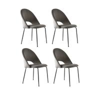Shiito | Modelo Baltic | JC - Pack de 4 sillas de Comedor | Elegancia y Comodidad para tu hogar | El Toque de distinción Que tu Espacio Necesita | Tapizada en Color Gris Claro