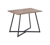 SHIITO | Modelo Bristol - Mesa de Cocina | Color Marrón con Patas Negras- 100 x 70 x 76 cm | Diseño Moderno, funcionalidad práctica y Durabilidad Resistente para tu hogar