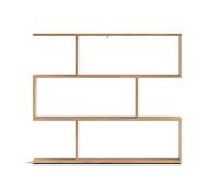 Shiito | Modelo Elba - Estantería Asimétrica Baja | Acabado Mauvella