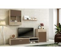 SHIITO | Modelo Harper - Composición de salón | Acabado en Cambria-Chocolate