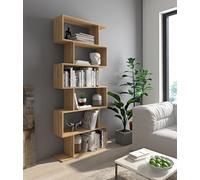 Shiito | Modelo Oxford - Estantería asimétrica Alta | Acabado en Madera Natural