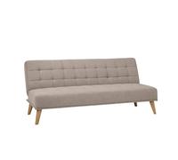 SHIITO | Modelo Versalles - Sofá Cama con Apertura Clic-Clac | Donde la Elegancia y el Confort se encuentran | Diseño Capitoné en Color Visón | 189.5 x 88 x 89 cm