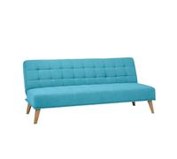 SHIITO | Modelo Versalles - Sofá Cama con Apertura Clic-Clac | Donde la Elegancia y el Confort se encuentran | Diseño Capitoné en Color Turquesa | 189.5 x 88 x 89 cm
