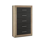 SHIITO | Sinfonier con 5 Cajones | Ideal para Dormitorios | Color Cambrian Grafito - 106 x 60 x 39.5 | Modelo Bono