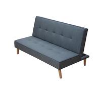 SHIITO | Sofá Cama de 2 Plazas | Modelo Tiffany - Apertura Clic-Clac | Mueble versátil y cómodo | Diseño Capitoné - En Gris - 188 x 88 x 88 cm