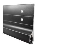 SHIJHUI Burlete de puerta de metal inferior, ratones de aluminio, sello de polvo, aislamiento, burlete de puerta inferior, juntas, cepillo para puertas (negro, 1,100 x 8,5 cm)