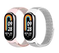 SHIJZWD 2 Piezas Correa de Nylon Compatibles con Xiaomi Mi Band 10/9/8, Correas Deportivas Nylon Elástico Ajustable Pulsera de Reemplazo para Xiaomi Smart Band 10/9/8 Mujer Hombre, Nailon, Correa de