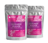 Shikakai Polvo de 100 g - Acacia Concinna en polvo, 100% natural, polvo ayurvédico para el cuidado del cabello y el cuero cabelludo, juego de 2 x 100 g (200 g total) de Bioherba