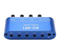 SHIKANG Mezclador estéreo (4 entradas, 1 salida) controla individualmente la placa DIY auriculares amplificador caso DC12V
