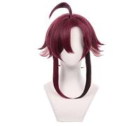 Shikanoin Heizou Cosplay Wig Game Genshin Impact Cosplay Gradient Heat Resistant Synthetic Hair Party Wigs + Wig Cap