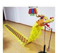 Shiketong Chinese Dragon Dance 6m 8m Outdoor Lion Dance Head Traditional Festival Prop(Yellow)
