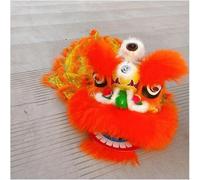 Shiketong Chinese Lion Dance Costume for Kids Traditional Dragon Performance Set(Orange)