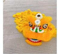 Shiketong Chinese Lion Dance Head Set for Kids Traditional Dragon Costume Props Outdoor Sports(Yellow)