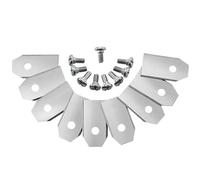 Shiketong Cuchilla Cortadora De Césped,Compatible con Husqvarna,Automower,Compatible con Gardena,Acero Inoxidable con Tornillo,Reparación De Cortacésped Robótico(90 PCS Silver)