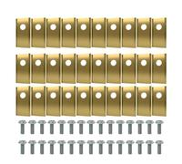 Shiketong Cuchilla De Corte De Cortacésped De Acero Inoxidable con Kit De Tornillos De Repuesto, Compatible con Husqvarna, Automower, Compatible con Gardena, Pieza De Cortacésped Robótico(30pcs Gold)